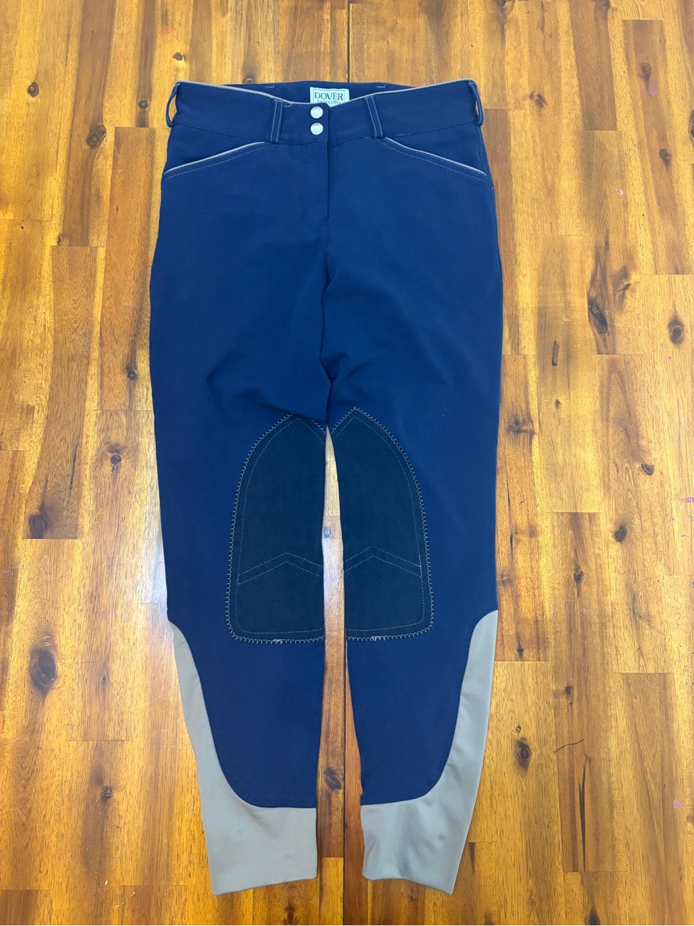 Dover Saddley Navy Men's Riding Breeches with Contrast cuffs size 26